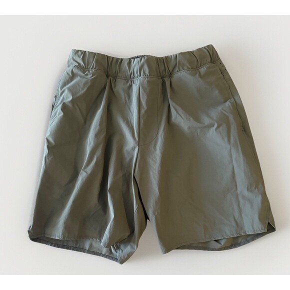 Abercrombie Fitch Shorts Men XS Green Stretch Training Active Gym Yoga - Picture 1 of 7